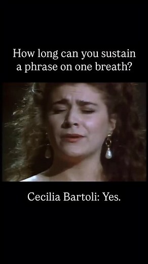 Cecilia Bartoli in this performance of “Sposa, son disprezzata” (often attributed to Vivaldi) shows extraordinary breath length and control. She learned to sing from her mother, Silvana Bazzoni Bartoli, who developed her own teaching method and remained her only vocal instructor. Say what you will about her interpretive style, but one thing is certain—she can hold a note. #CeciliaBartoli #SposaSonDisprezzata #Vivaldi #OperaSinger #VoiceTeacher #VocalCoach #BreathControl #SingersOfInstagram #Voca
