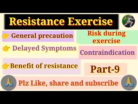 Benefit of Resistance Exercises || General Precautions||Delayed symptoms|| contraindication part-10