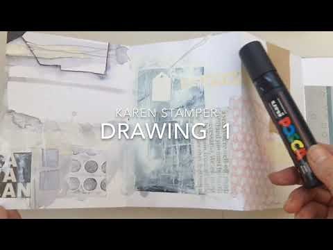 Creative Concertina Sketchbook 1 - Buildings - Drawing into your prepared pages