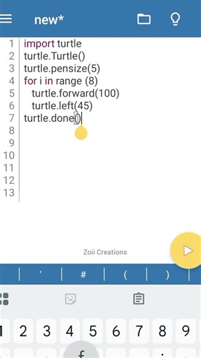 How to make octagon using python #python #coding