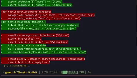 Hermes Agent @NousResearch + Gemma 4 26B @GoogleDeepMind, fully working on local Mac 🤯: one prompt → full CLI app + tests + pytest passing tool calls firing back to back — local Claude Code vibesGemma 4 MoE is fast AND smart, and tool calling just works — powered by Rapid-MLX which natively parses Gemma 4's tool format (no other local backend can do this yet)Two lines to try it:pip install rapid-mlx & rapid-mlx serve gemma-4-26bpip install hermes-agent && hermes @teknaborat @siaborisov#HermesAg