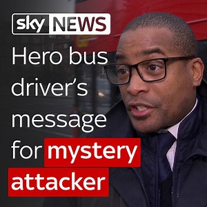 176K views · 677 reactions | The hero bus driver whose skills saved the life of a woman pushed in front of his bus tells us the mystery attacker should give himself up to police | Sky News | Facebook