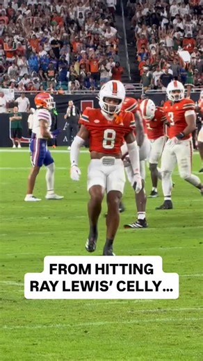 LEGENDARY. Earned his RESPECT 😤🔥 @kaution_kobe @raylewis Miami DB Jakobe Thomas shared a moment with Ray Lewis after beating Ohio State. | 305Sports