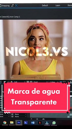 Cómo hacer una marca de agua en After Effects