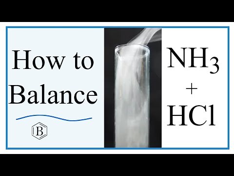 Balancing the Equation NH3 + HCl = NH4Cl (and Type of Reaction)
