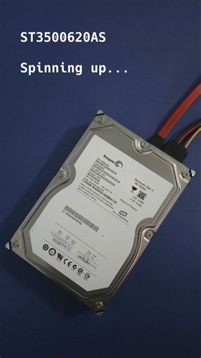 Seagate Barracuda 7200.11 ST3500620AS Spinup/Spindown #harddrivesounds
