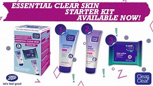 50K views · 193 reactions | The new CLEAN & CLEAR® Essential Clear Skin Starter Kit - contains everything you need for beautifully clearer skin in just 1 week! Available now in Boots, while stocks last https://goo.gl/jbkK0r | Clean & Clear | Facebook