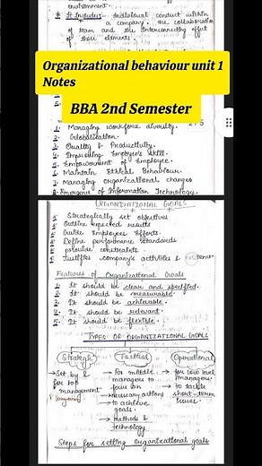 Organizational behaviour unit 1 notes | BBA 2nd Semester | BBA notes