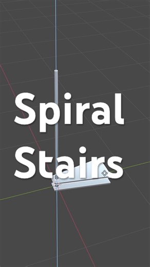 Creating spiral stairs in Blender just got easier with array modifier #blendertips #blendertutorial