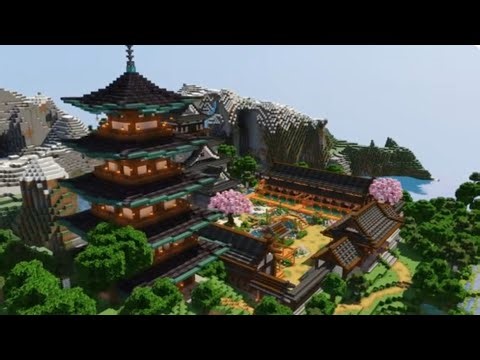 Japanese caste base. Minecraft Toturial.