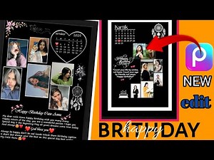 Birthday Photo Editing | Picsart Birthday Calendar Editing | Happy Birthday Collage Editing 2025