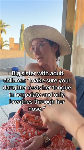 Sleep • Airway • TMJ • Myo | PHX +Virtual on Instagram: "You better be sure that I’m like white on rice with my nieces and nephews since I didn’t know all of the lore with my kids! Our tongue is our palate expander and our faces are our braces - if we use our muscles functionally, and we address issues that come up with our little ones right away! #bigsis #lilsis #imdababy #kids #parenting #mouthbreathing"