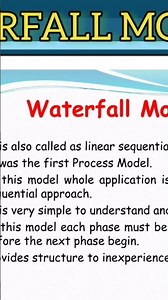 waterfall model - software process model #computereducation #computerscience #software engg