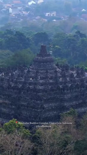 The Buddha & His Dhamma on Instagram: "In the Footsteps of the Enlightened One Rising from the misty plains of Central Java, Borobudur stands as a vast monument of mindfulness — a silent sermon in stone. 🧘‍♂️✨ Each of its terraces mirrors the inner journey of the seeker: from the world of attachment (kāmadhātu), through the realm of form (rūpadhātu), to the formless peace of awakening (arūpadhātu). 🌿 The Buddha’s presence lives in every relief, every stupa, every tranquil gaze — reminding us o