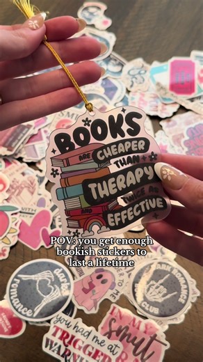 Plus if you order from me on Pango, I’ll send you some ;) @readinglotsofbooks if you want to check out my Pango store!! #bookish #booktokfyp #bookishstickers #stickers #bookmarks #bookishmerch #romancebooks #fantasybooks