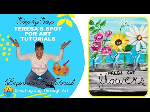 Easy Beginner Acrylic Flower Box Painting Tutorial