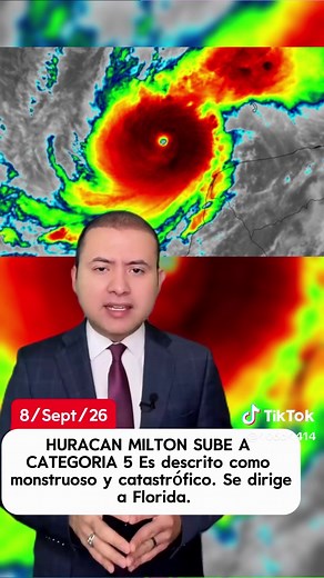 Hurricane Milton has intensified to a Category 5 storm, potentially catastrophic with winds at 175 mph. Evacuations are underway in Florida. Stay safe and informed! What are your thoughts on the impact of climate change regarding storms like Milton? #HurricaneMilton #Florida #StaySafe #ClimateChange #Emergency #WeatherUpdate #HurricaneSeason