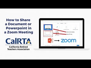 How to Share a Document or Powerpoint in Zoom