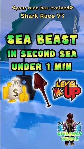 How to Spawn Sea Beast in second sea under 1Min #bloxfruits #roblox #giveaway