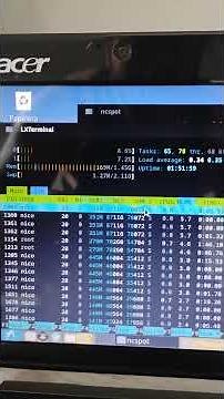 ncspot en netbook de 32 bit con Loc-OS Linux