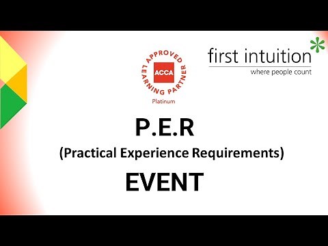 ACCA PER (Practical Experience Requirements) Event