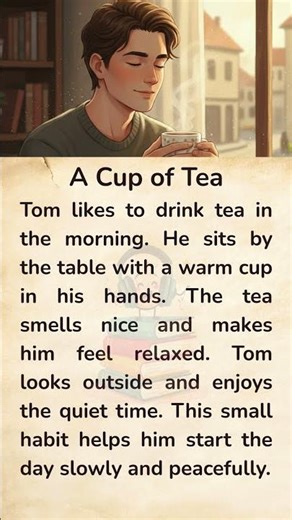 A Cup of Tea 📖 Learn English Daily Stories | Easy English Reading A1–A2| Read and Learn English 📚✨