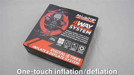 ALL-TOP 4 Tire Inflation Deflation System Rapid High-Flow Air up Down Kit Digital Pressure Gauge