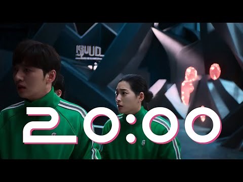 ⏳ 20-Minute Squid Game Style Timer 🎮 | Countdown with Alarm and Themed Design 🕰️