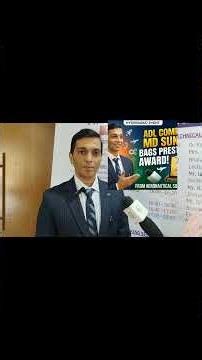 ADL company MD Sunith bangs award from aeronautical society of india #aircraftsafety #safeskies