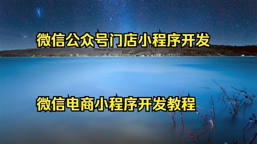 微信公众号门店小程序开发教程 微信电商小程序开发教程 微信小程序