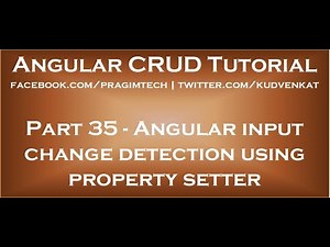 Angular input change detection using property setter