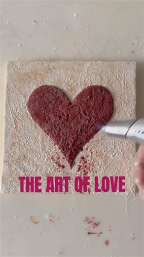 Red Heart is an original encaustic artwork #valentinesgift #artshorts #workofart #handmadegift #gift