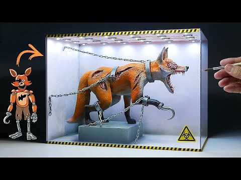 Diorama of real life FNaF Foxy in the Laboratory