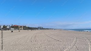 Célèbre plage de sable de Venise à Los Angeles, Californie.