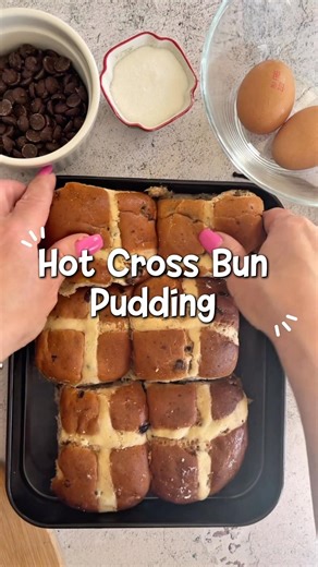 Best Hot Cross Bun BBQ Pudding.