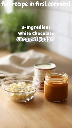 3-Ingredient White Chocolate Caramel Fudge Silky 3-Ingredient White Chocolate Caramel Fudge with Golden Swirls Ingredients: 3 cups white chocolate chips 1 can (14 oz) sweetened condensed milk | Easy Recipes