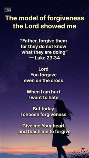 💛 The model of forgiveness the Lord showed me 🌿