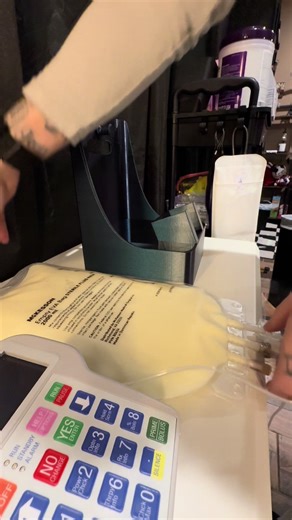 I’ve designed & created a Curlin TPN pump holder . I’ve been carrying it around for 24hours so far & im losing it . #fyp #tpn #ehlersdanlos #vascularcompressions #chronicillness