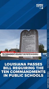 Louisiana has become the first state to require that the Ten Commandments be displayed in every public school classroom under a bill signed into law by Republican Gov. Jeff Landry on Wednesday. The GOP-drafted legislation mandates that a poster-sized display of the Ten Commandments in "large, easily readable font" be required in all public classrooms, from kindergarten to state-funded universities. Although the bill did not receive final approval from Landry, the time for gubernatorial action — 