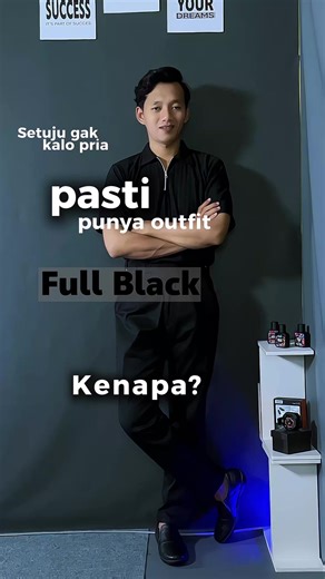 outfit yang aman tanpa harus memikirkan mix warna. pilih Monokrom, apalagi full black, gagah bener kalo dipake. #outfit #outfitfullblack #outfitmonokrom #maspid #oldmoney