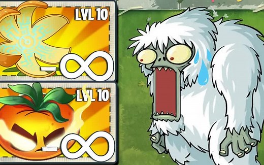 PvZ 2 无限强化 - 每个植物最高等级 对抗 黑暗时代巨型僵尸