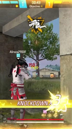 Cs Rank 1vs4 OP CUTCH #freefire #funny #shorts