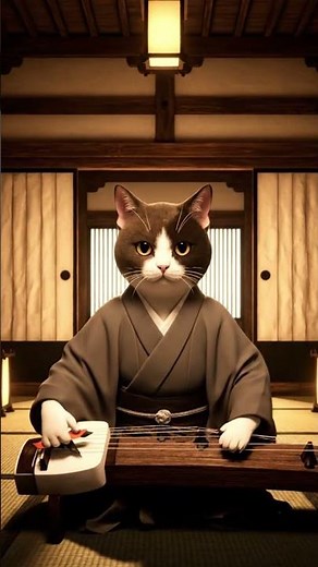 A Cat Master Plays the Japanese Biwa ⛩️ | Ancient & Calming Japanese Music
