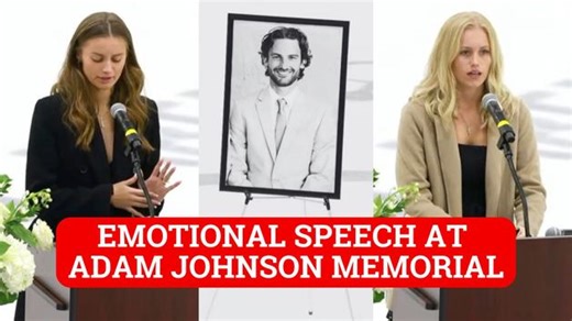 Adam Johnson's family gives emotional speech at memorial service