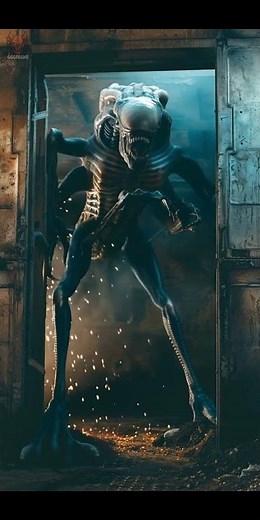 Xenomorph Escapes the Darkness | Alien Monster Corridor Scene