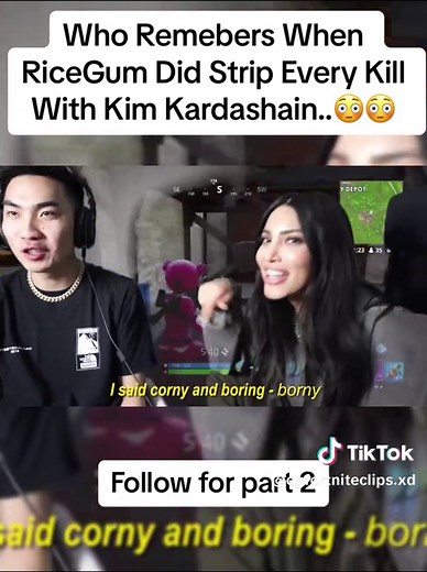 RiceGum Strip Fortnite Challenge with Kim Kardashian | 1 Kill 1 Clothing