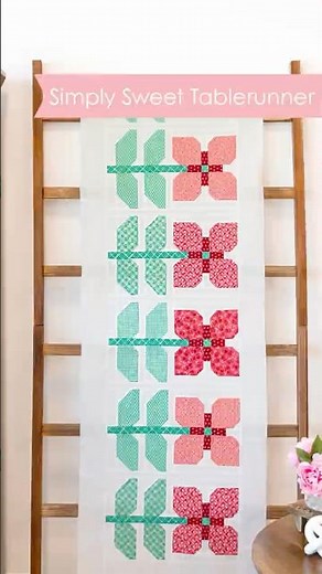 Simply Sweet Table Runner 🌸 Quilt Top Coming Together | Berry & Sage Fabrics 💗