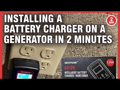 Generator battery charger installation - simple & Quick