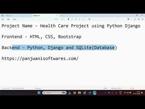 Health Care System Project using Python Django