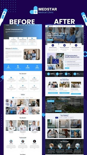Hospital & Clinic Website Design: Before vs. After 🏥
